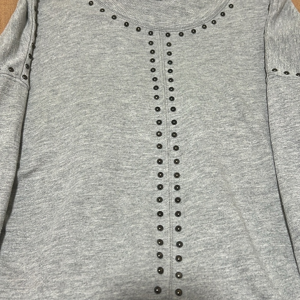 Rails Xs Gray Sweater With Gray Beads - image 2